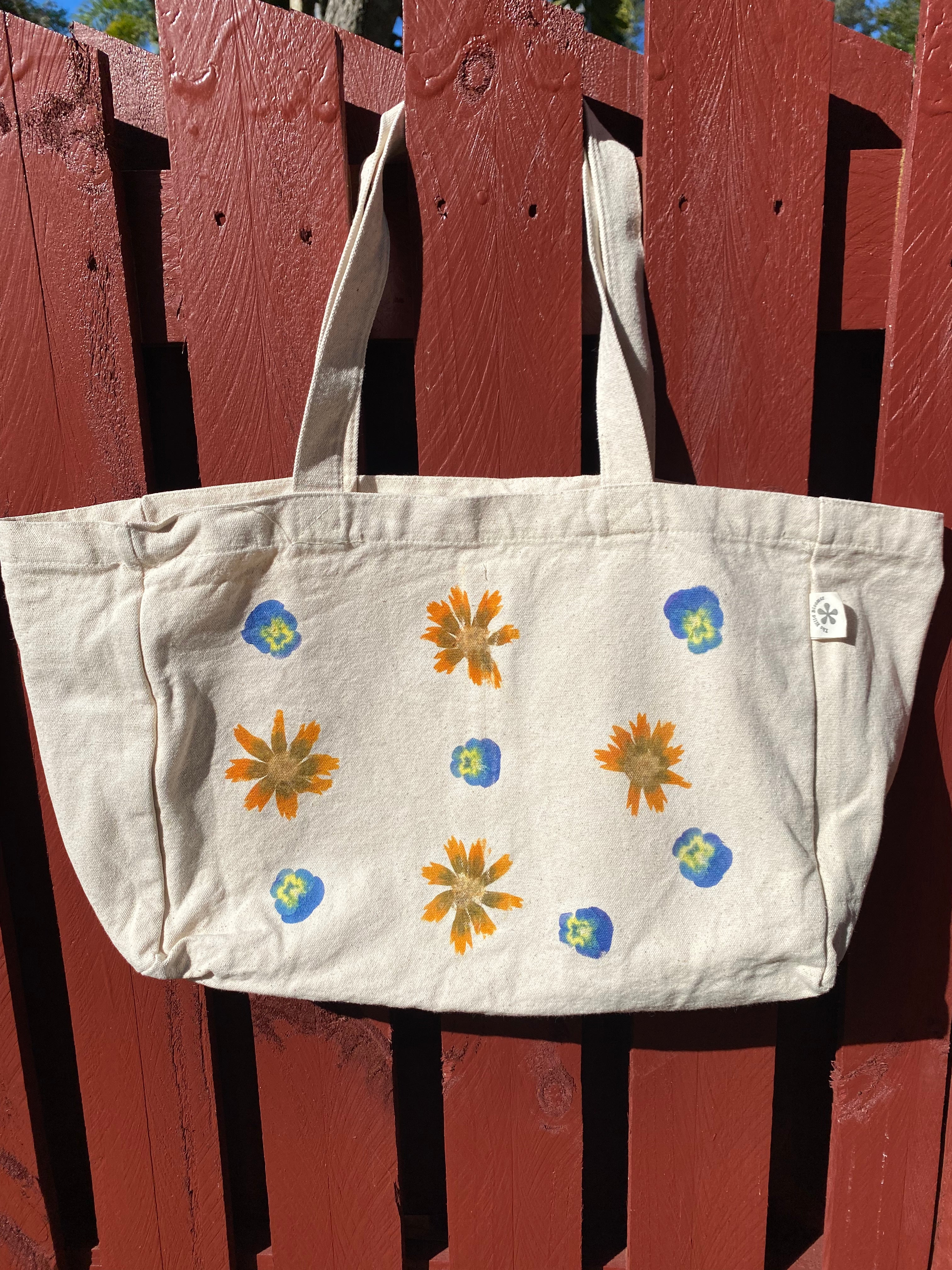 The Flower Garden Large Tote Organic Cotton 02