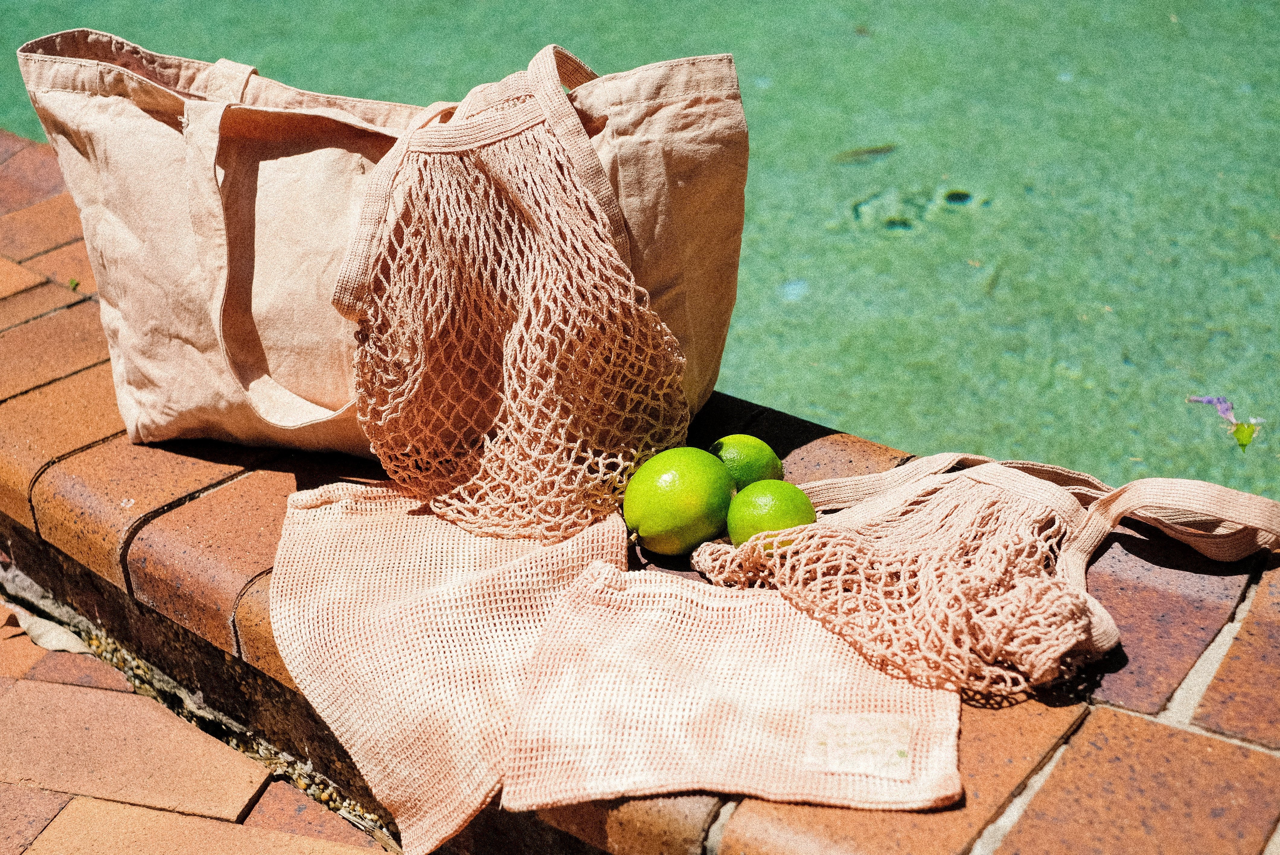 Avocado Mesh Organic Cotton Bag - The Wild Bloomer AU