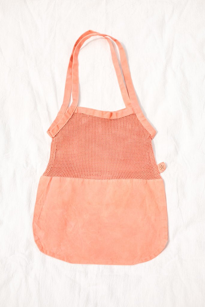 Crystal Mid-Century Pink Large Market Organic Cotton Tote - The Wild Bloomer AU
