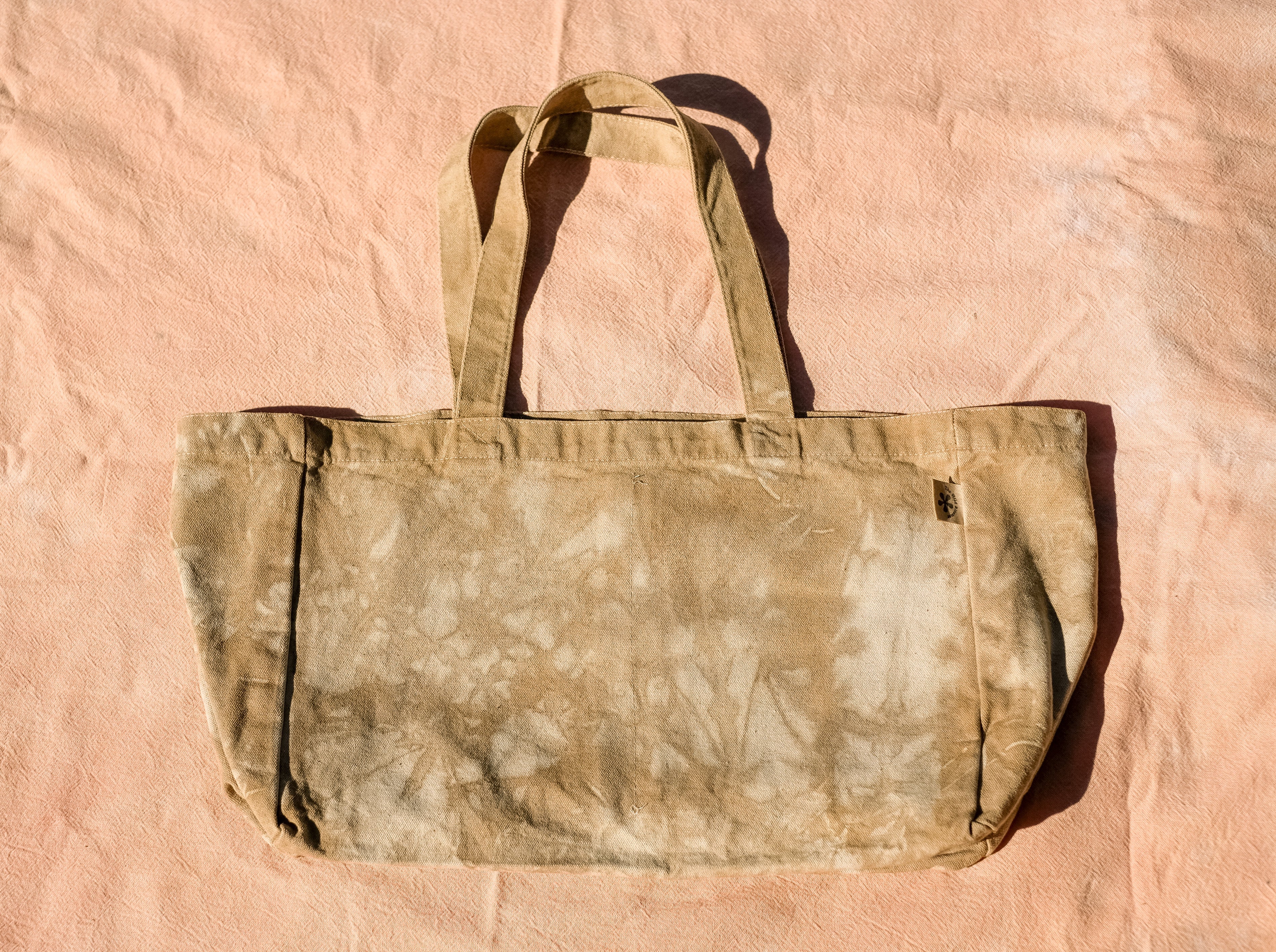Eucalyptus Scrunch Dyed Large Tote Organic Cotton - The Wild Bloomer AU