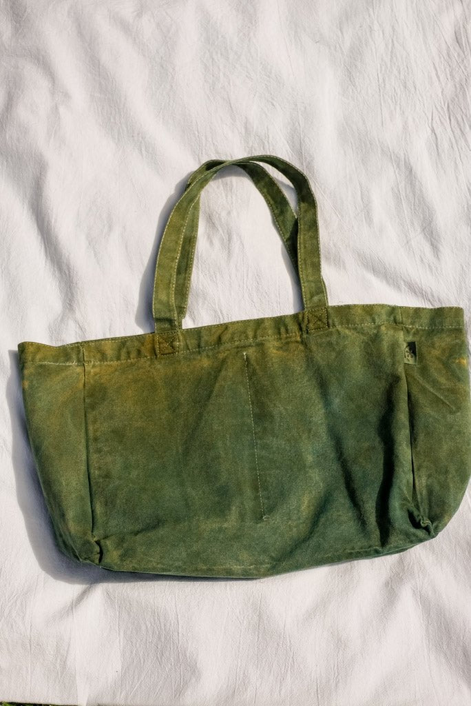 Forest Green Large Tote Organic Cotton - The Wild Bloomer AU