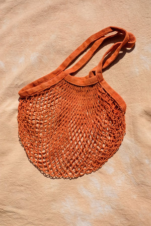 Indian Orange Mesh Organic Cotton Bag - The Wild Bloomer AU