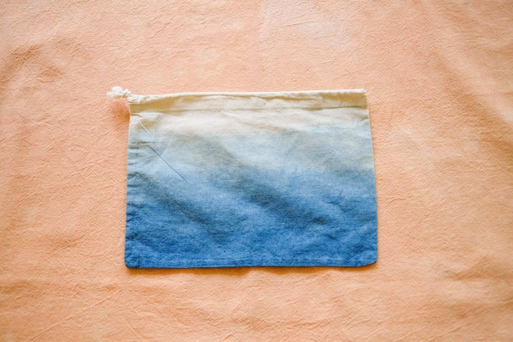 Indigo Organic Cotton Produce Bags Ombre Dyed - The Wild Bloomer AU